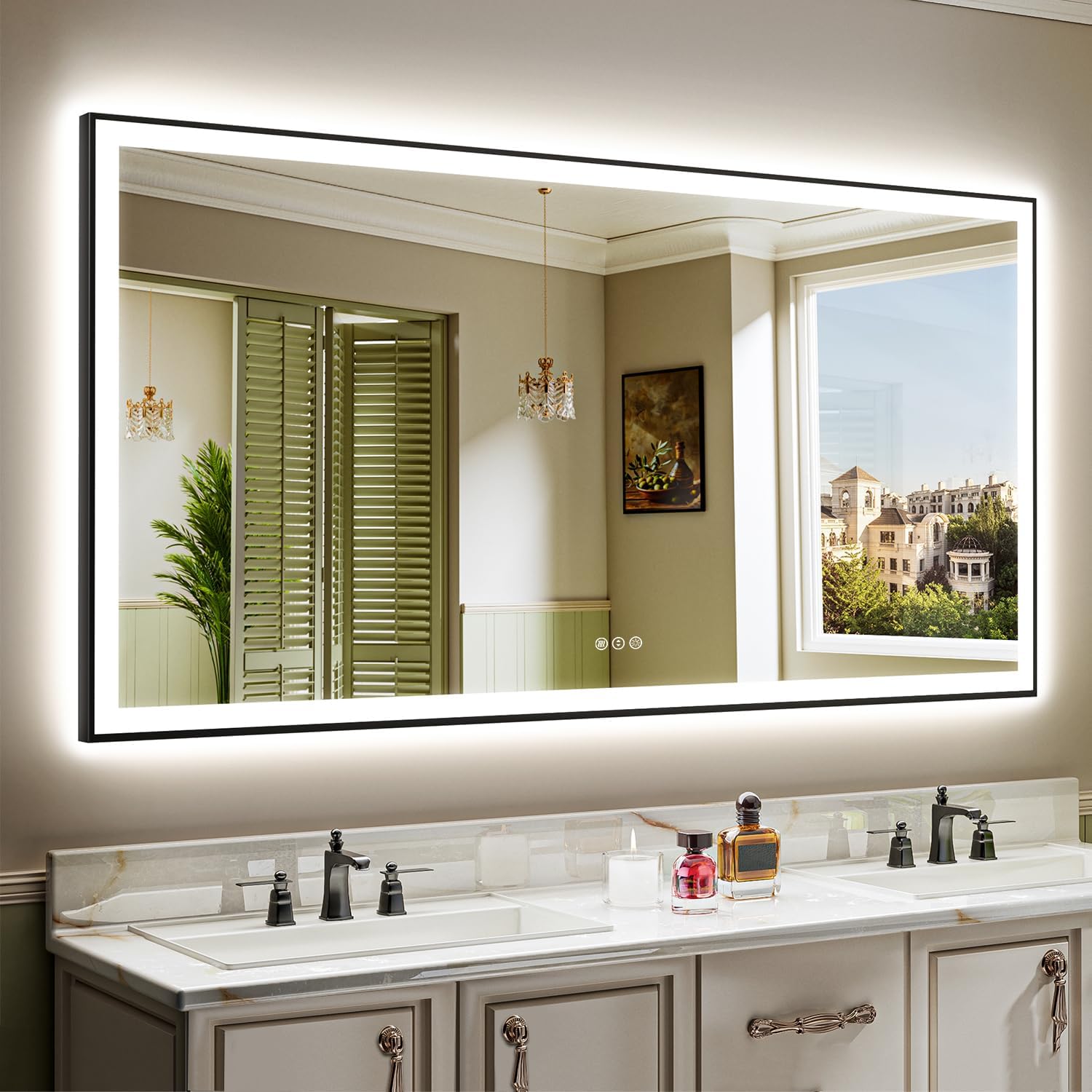 72x36 Inch LED Bathroom Mirror with Lights for Modern Spaces