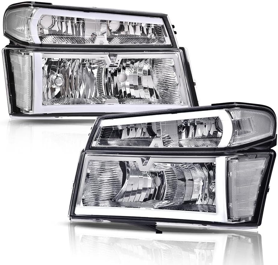 GRAND ORANGE LED DRL Headlights for GMC Canyon and Chevy Colorado