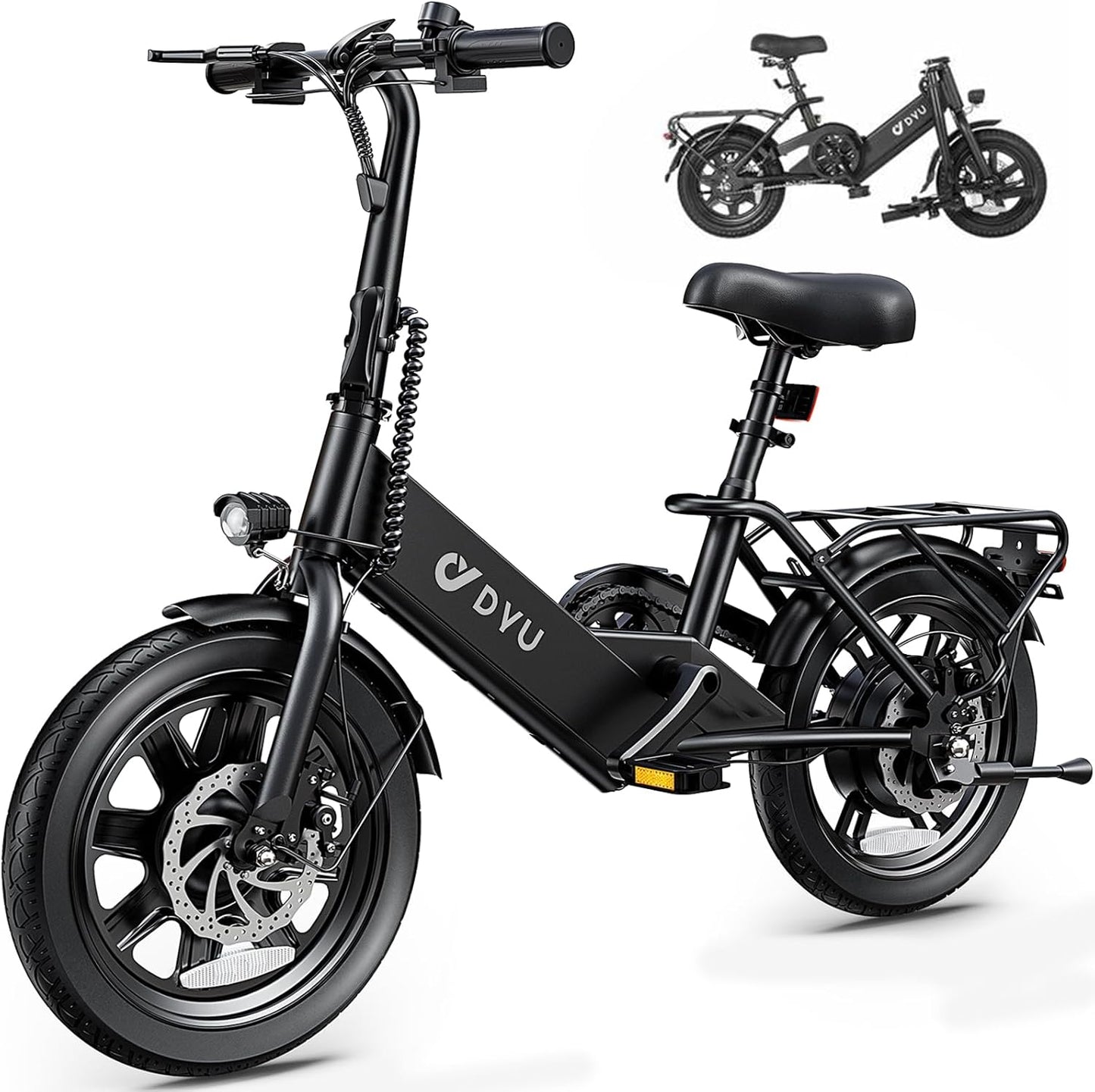 DYU Electric Bike for Adults: Folding E-Bike with 350W Motor