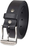 Levi's Mens Black Leather Jean Belt for Men - Classic Casual
