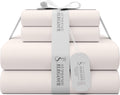 100% Cotton Twin Sheets Set - Soft Pink Percale Bedding