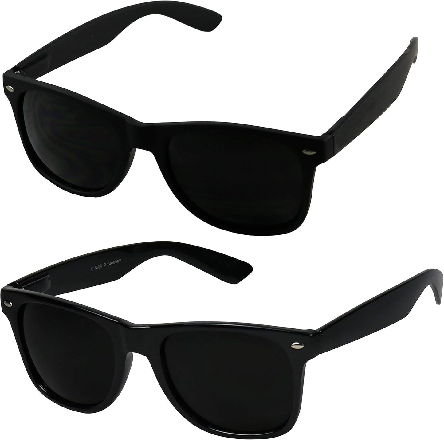 ShadyVEU Super Dark Black Sunglasses with UV Protection Lens