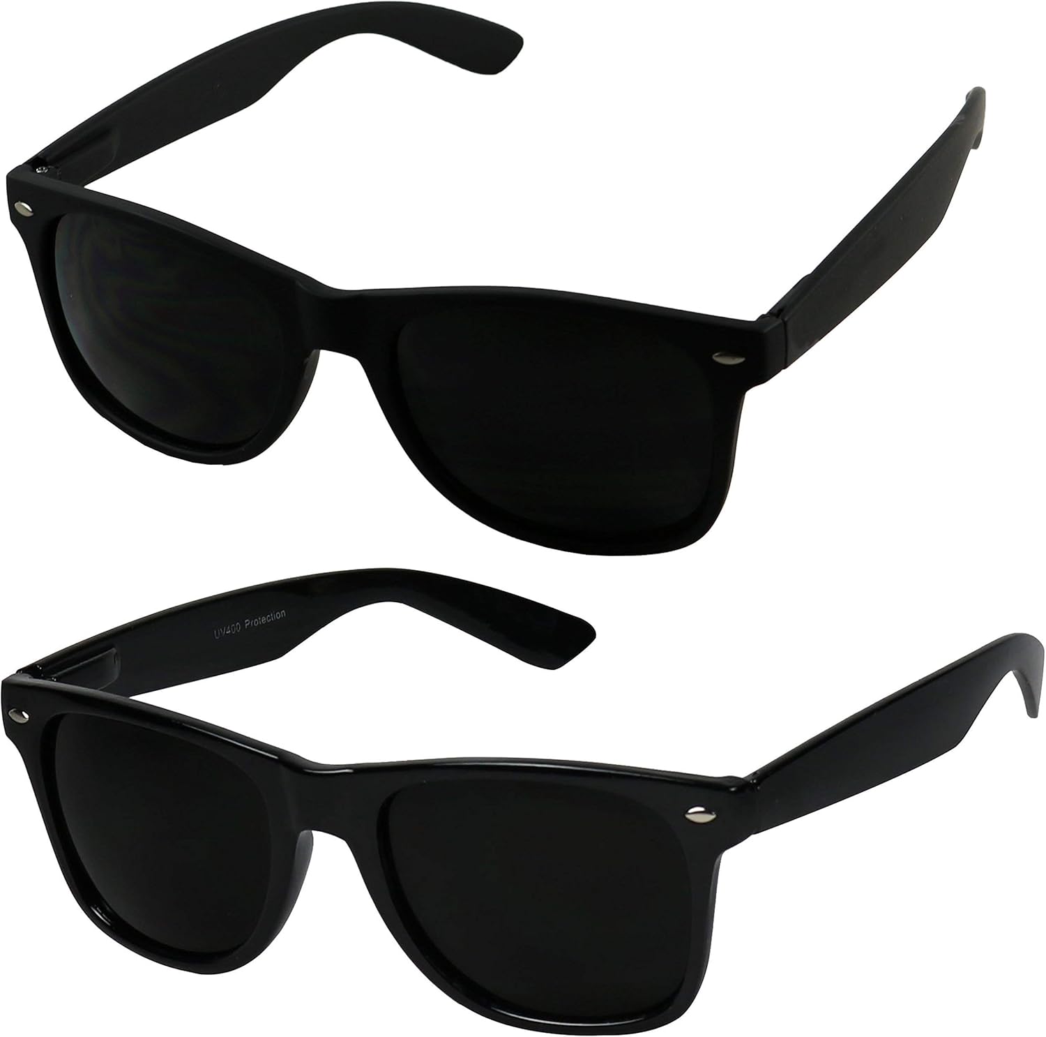 ShadyVEU Super Dark Black Sunglasses with UV Protection Lens
