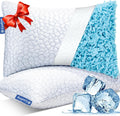 Cooling Pillows for Sleeping 2 Pack - Shredded Memory Foam Queen Set