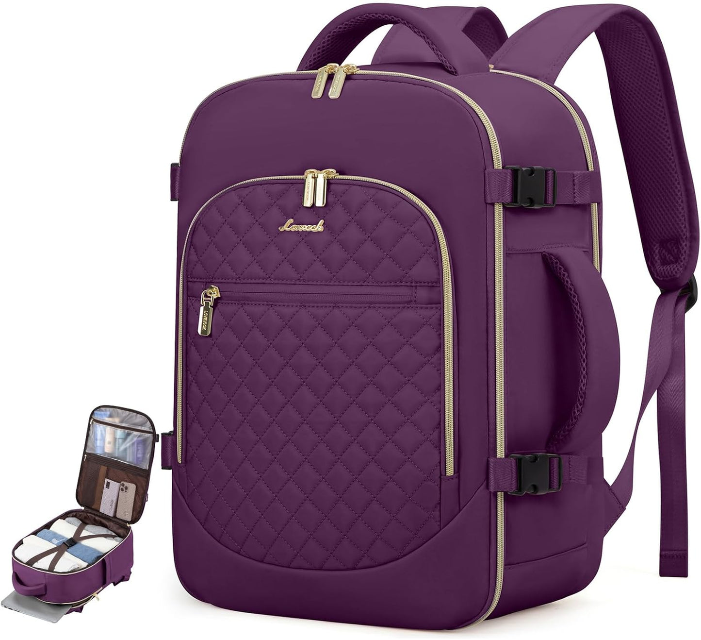 LOVEVOOK Carry on Backpack for Women - 30L Travel Backpack