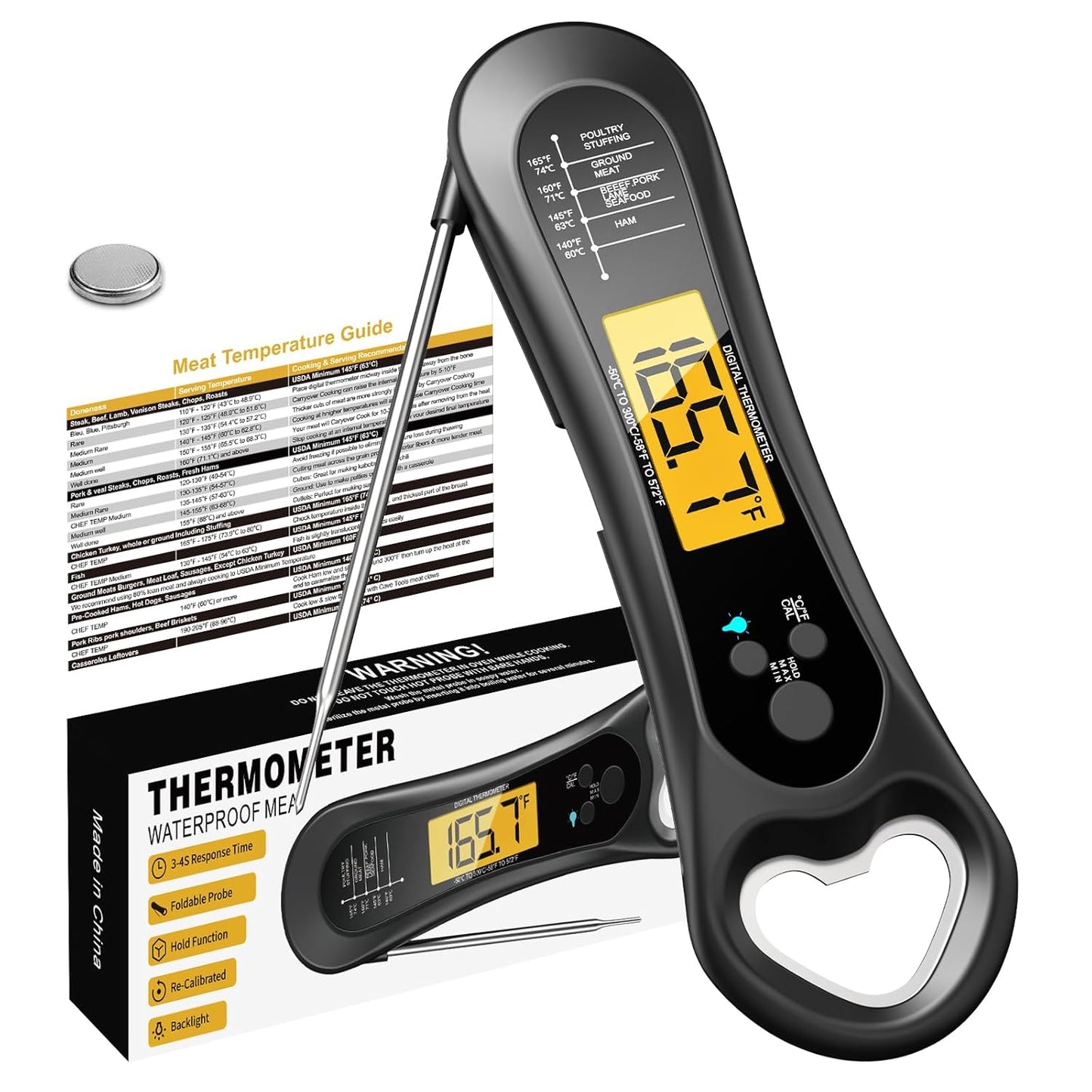 Biison Wireless Meat Thermometer: Ultra-Fast & Waterproof