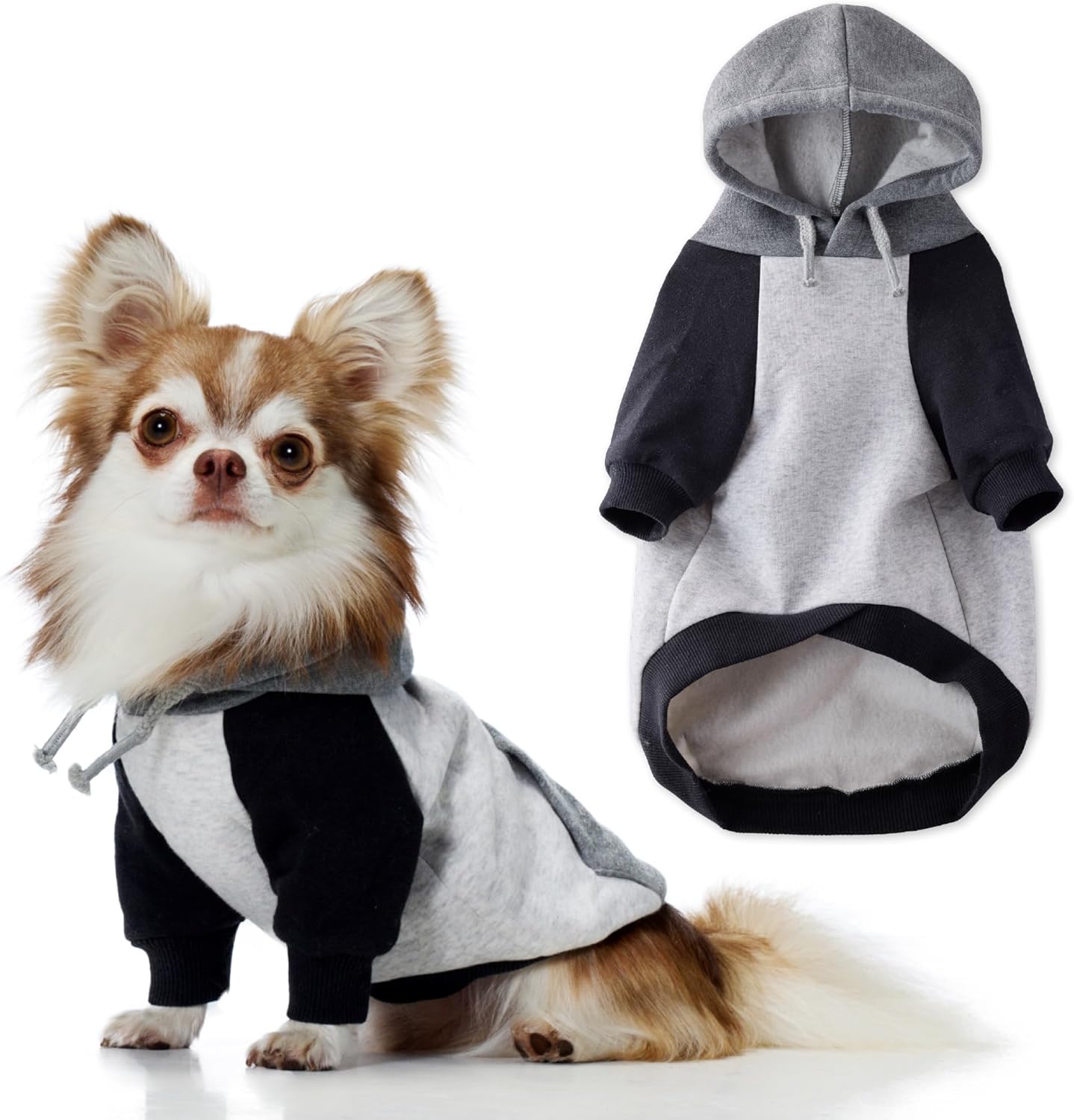 Rocky II Extra Comfy Dog Hoodie for All Breeds in Heather Gray