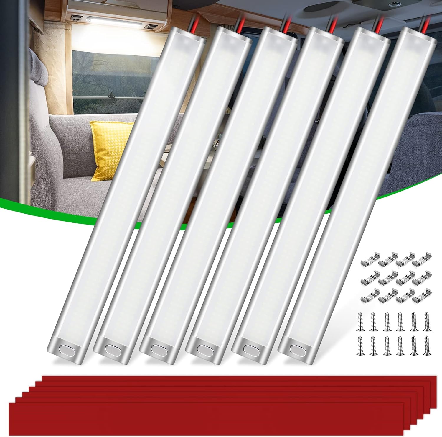 CT CAPETRONIX 12v LED Interior Light Bar for Vehicles and More