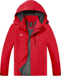 TEZO Mens Rain Jacket Waterproof Hooded Hiking Coat (Style YKHP)
