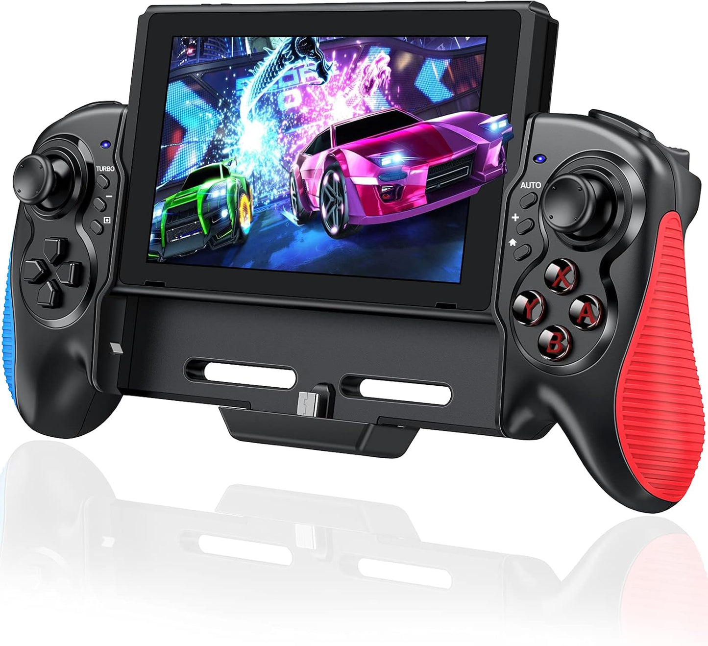Switch Controller for Switch OLED with Ergonomic Grip and Turbo