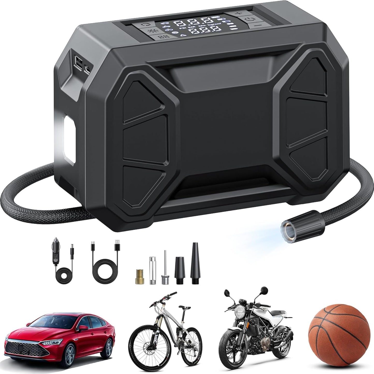 Pumptiva Cordless Tire Inflator: 150 PSI Power Pump