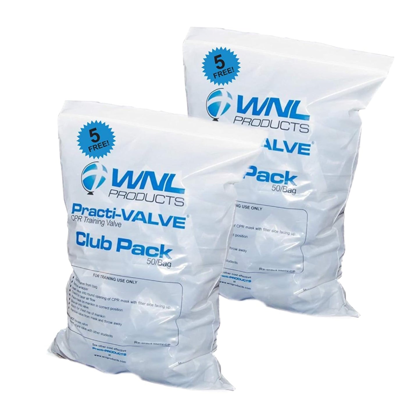 Practi-Valve CPR Training Valve for All WNL Masks - 2 Pack