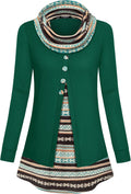 VALOLIA Women's Cozy Cowl Neck Long Sleeve Tunic for Relaxation