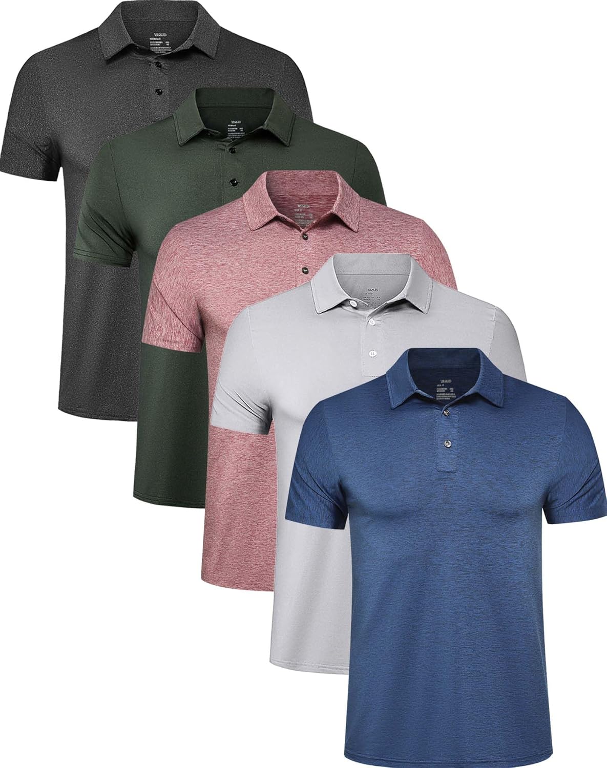 TELALEO Quick Dry Polo Shirts for Men - Performance Golf T Shirt