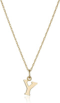 14k Gold-Filled Letter Y Pendant Necklace - Polished 18in Chain