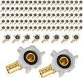 100-Pack PEX 1/2in x 1/2in Female NPT Swivel Elbow Brass Crimp