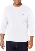 Nautica Mens Basic Crew Neck Fleece Sweatshirt - Soft Everyday Layer
