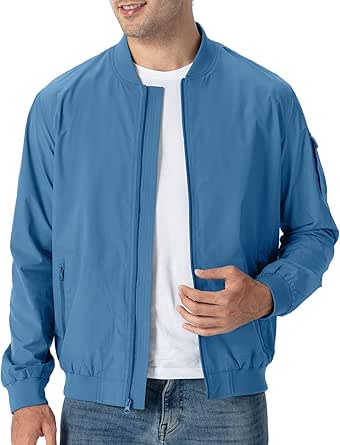 TBMPOY Men's Lightweight Bomber Jackets for Outdoor Activities