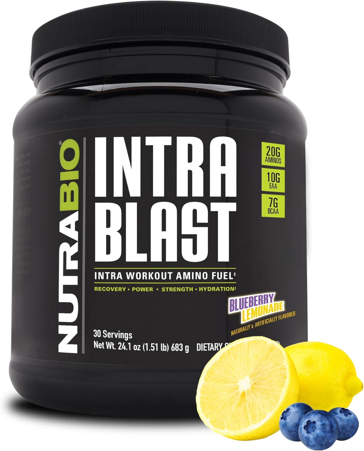 NutraBio Intra Blast BCAA Powder for Muscle Recovery & Hydration