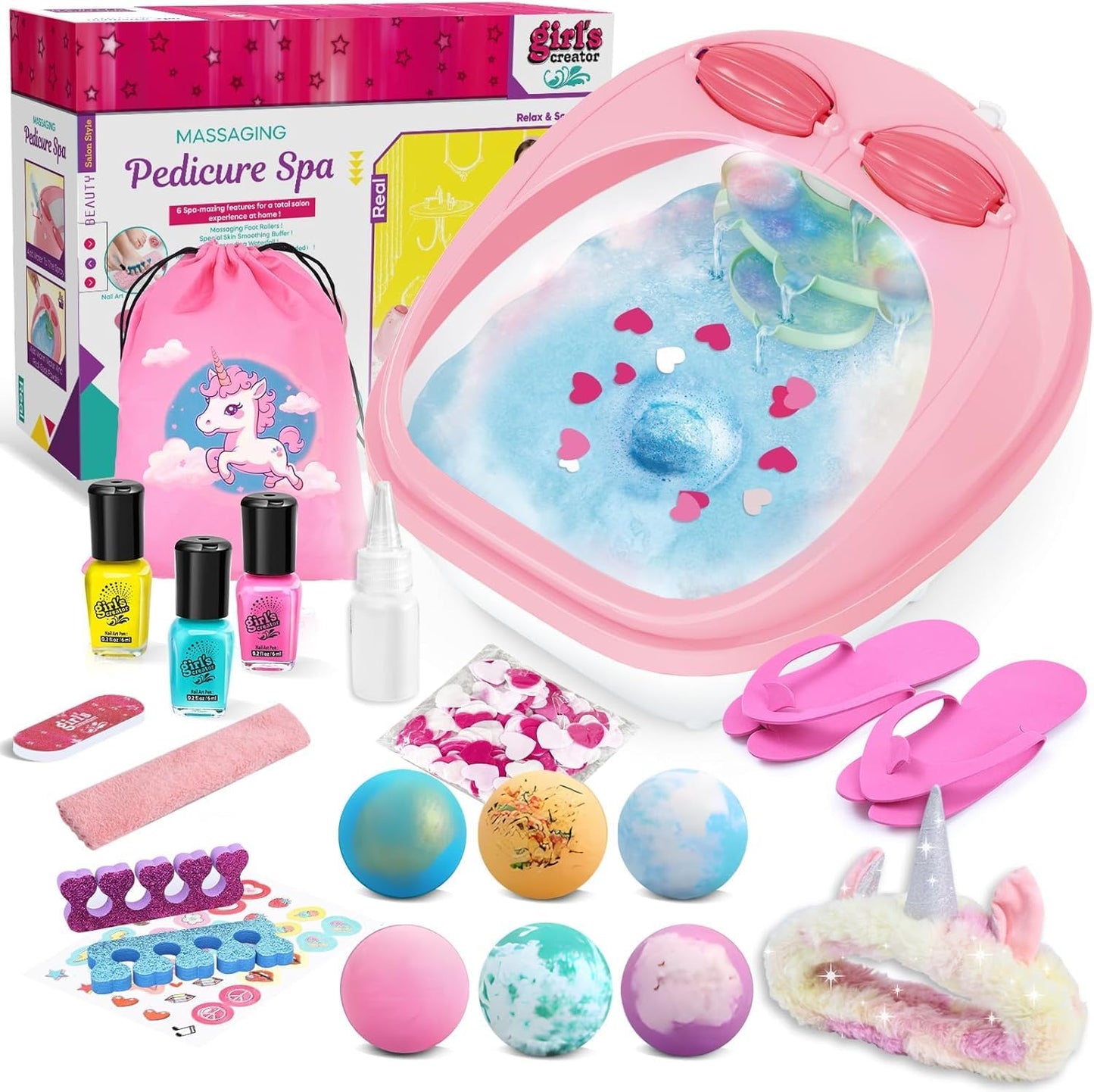 Spa Day Gift Set for Girls - Ultimate Nail Art Salon Kit