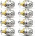 Sopoby Privacy Door Knob Set of 8 Brushed Nickel Modern Design