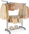 Clothes Drying Rack 3-Tier Foldable 58.3 in - Large Capacity Airer