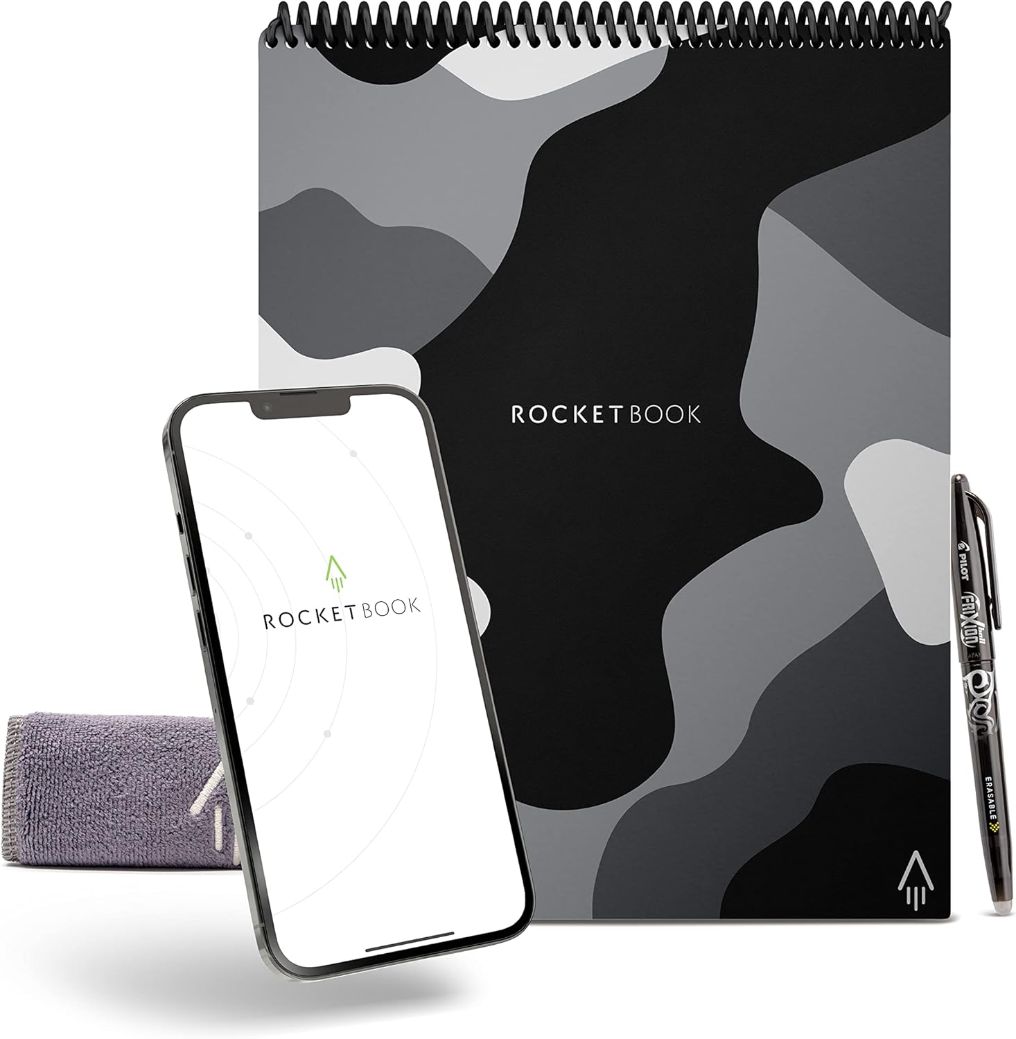 Rocketbook Smart Reusable Notebook - Endless Writing, Lunar Winter