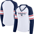 Fanatics Women's NFL Redzone Blitz Raglan Lace-Up V-Neck (Style DC2S)