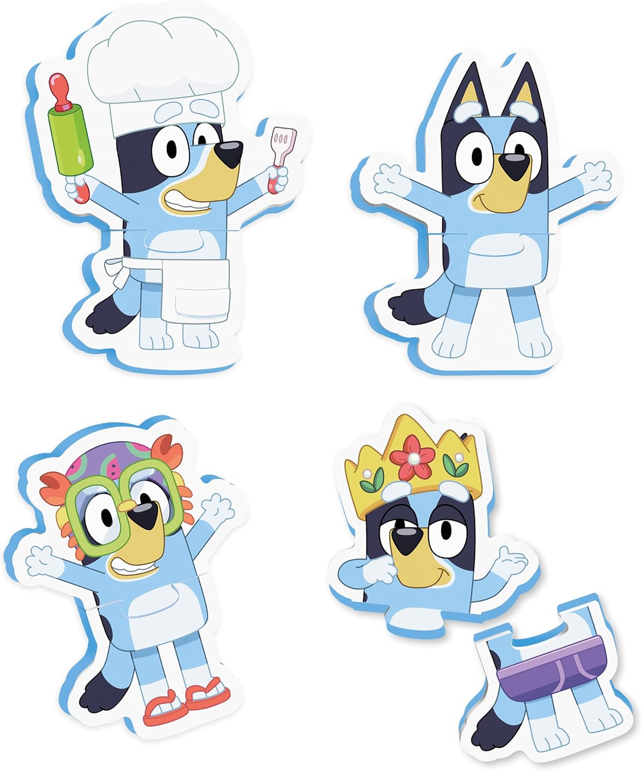 TOMY Toomies Bluey Bath Puzzle Set- Fun Foam Toys