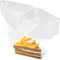 Goiio 400 Piece Cake Slice Containers, Clear Hinged Lid - Bulk pack