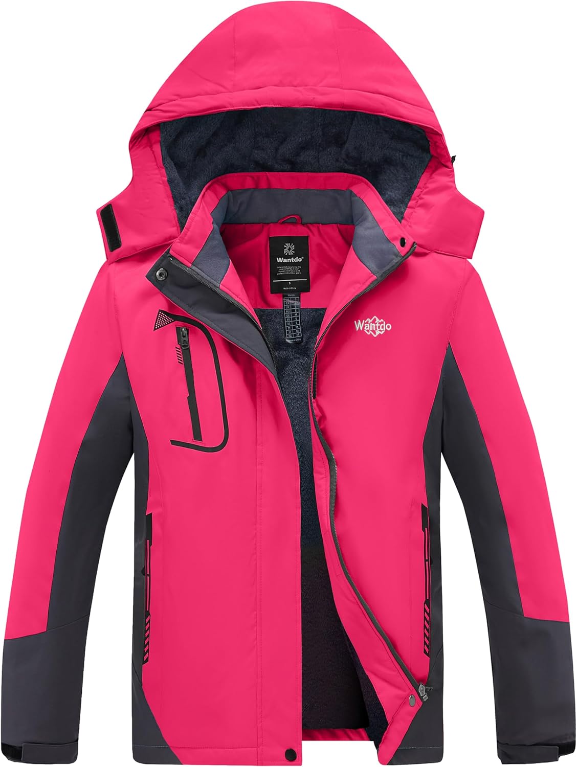 Wantdo Women's Mountain Waterproof Ski Jacket for Winter Adventures
