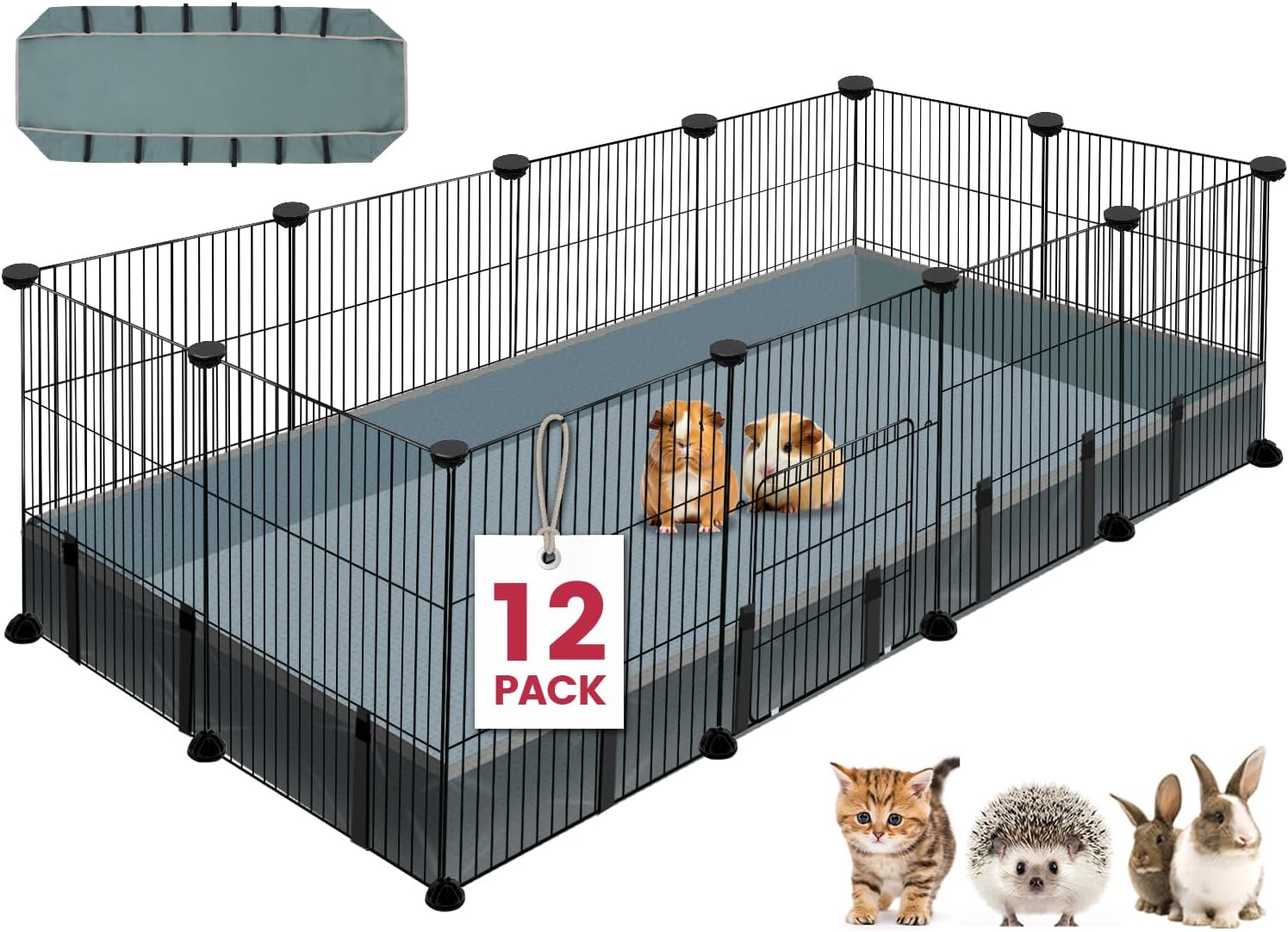 12 Panels Small Animal Playpen for Guinea Pigs and Puppies