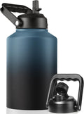 Gallon Insulated Water Bottle Jug with Straw - Large 128 oz Hydration