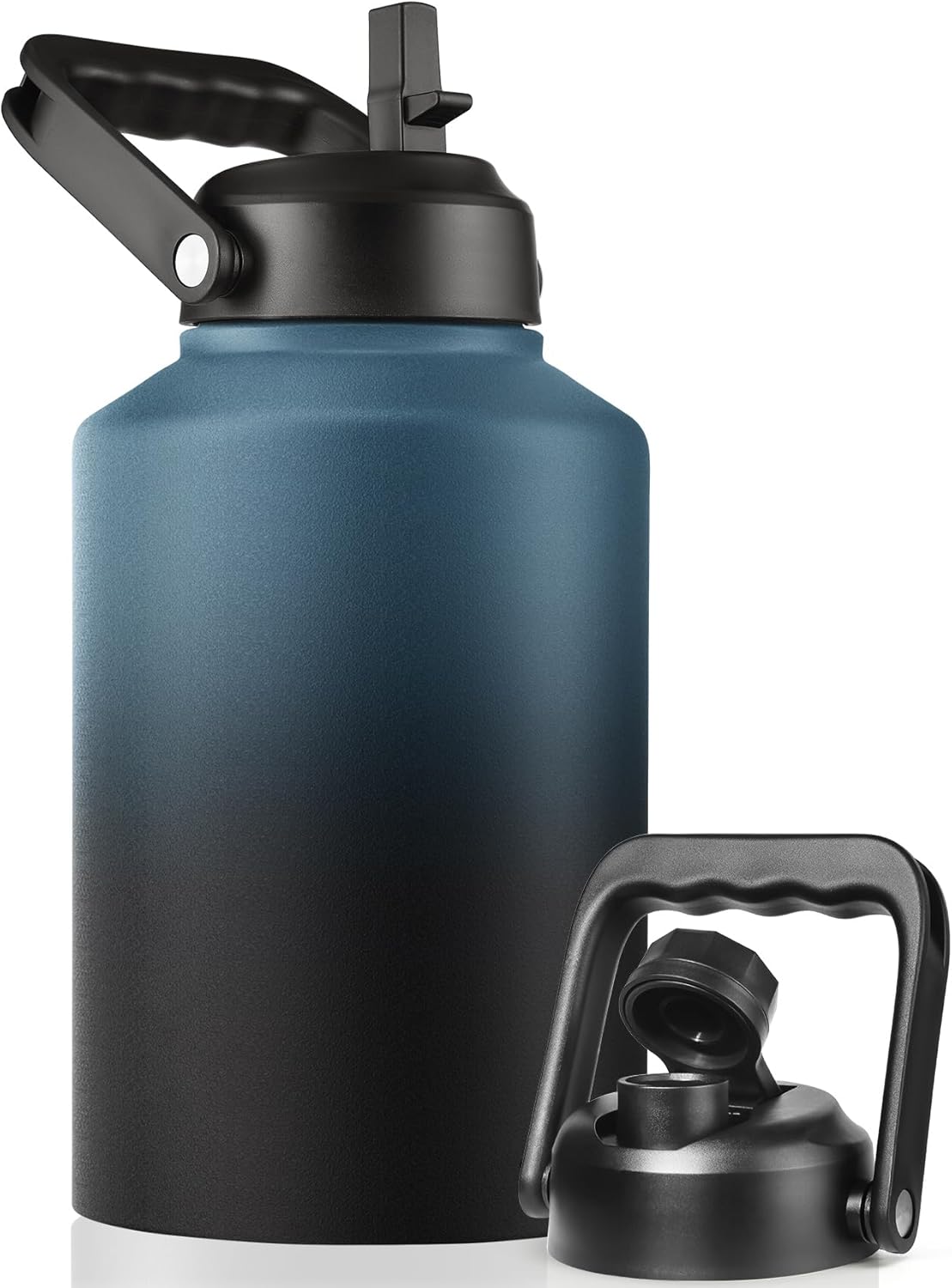 Gallon Insulated Water Bottle Jug with Straw for Hydration