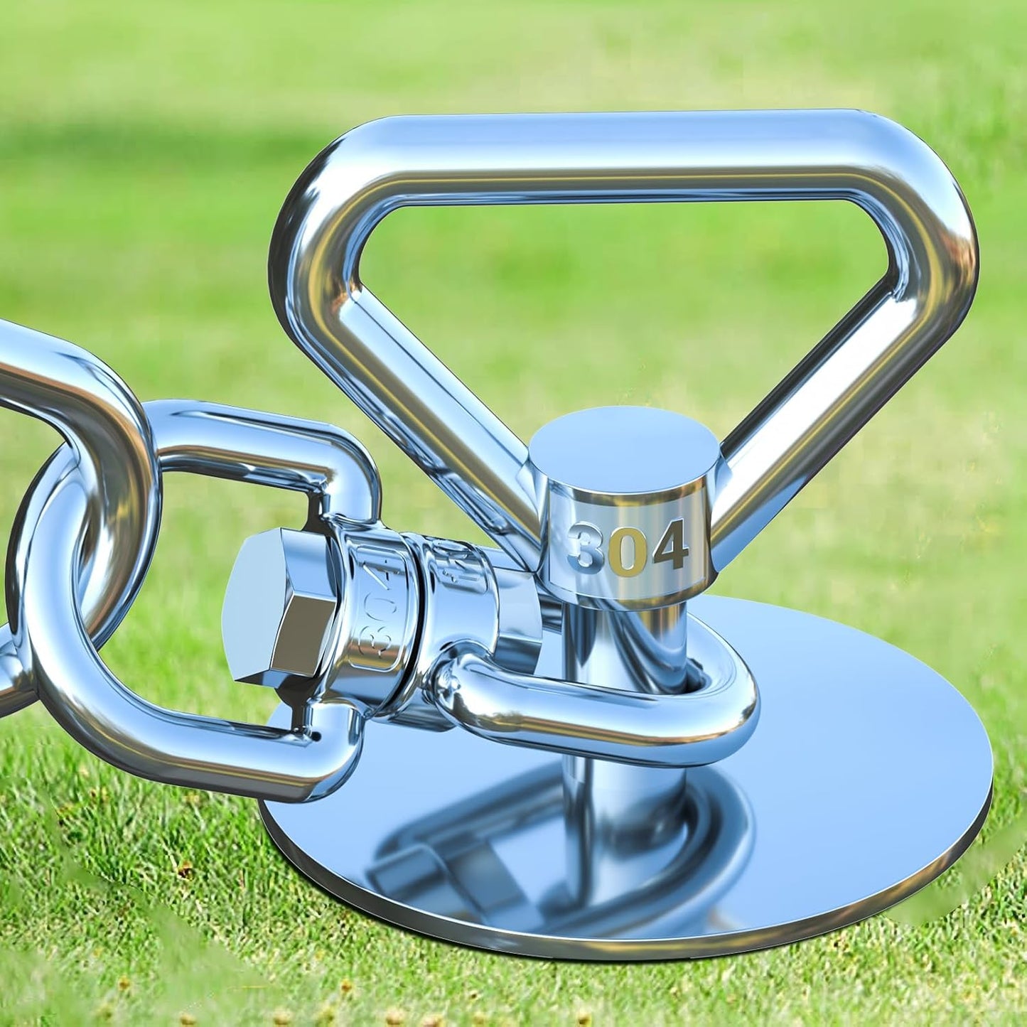 Durable Dog Tie Out Stake for Yard - 360 Swivel Design