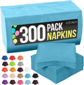 Turquoise Disposable Napkins for Parties - 300 Count 2 Ply