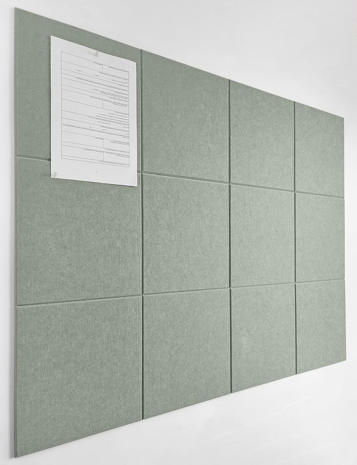 Sage Green Cork Board Alternative - Modern Felt Bulletin Board