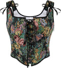 Scarlet Darkness Corset Tops for Women Renaissance Overbust - Floral