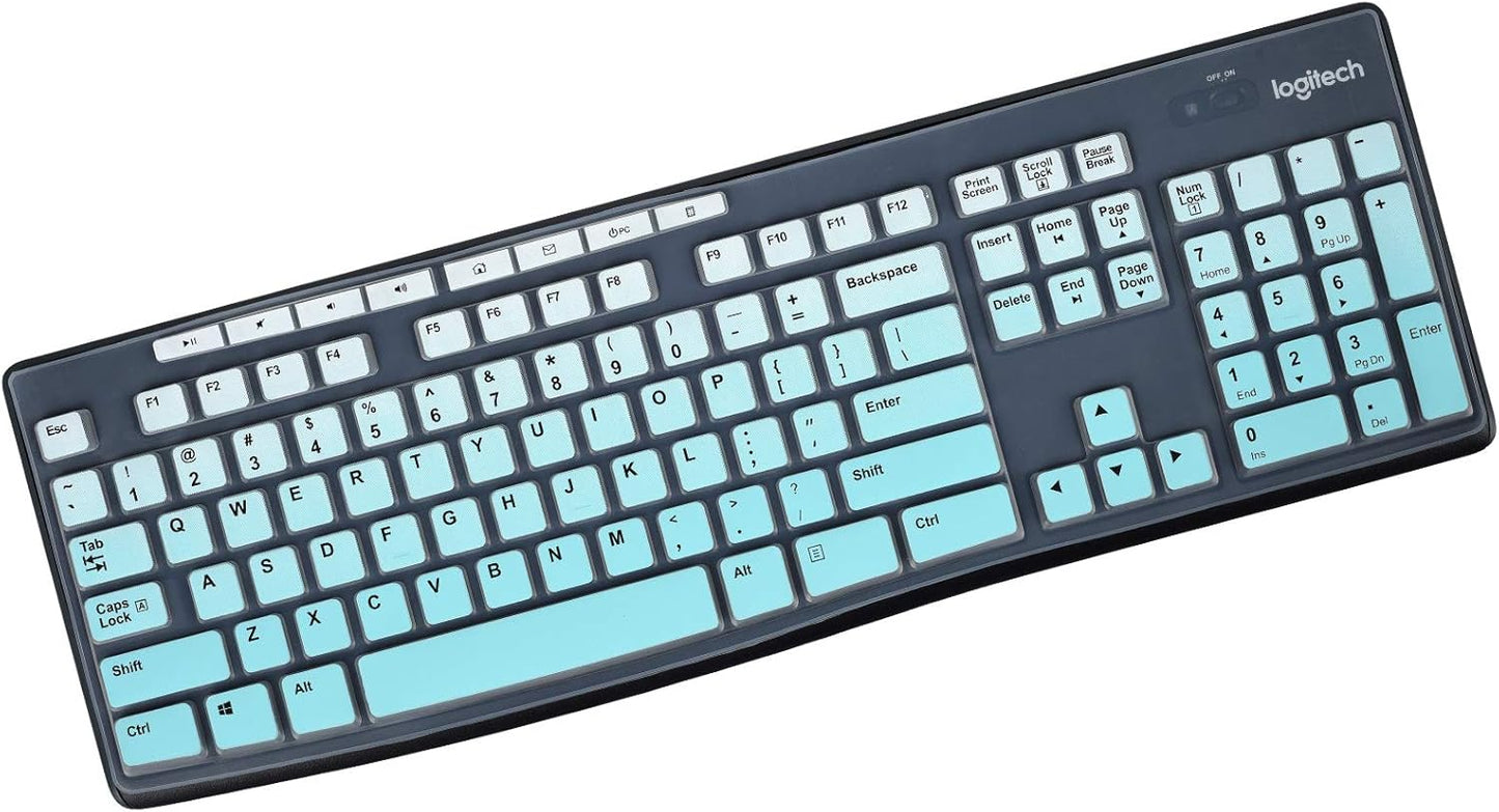 Protective Mint Keyboard Cover for Logitech Wireless K270 - LEZE