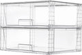 Vtopmart Large Stackable Storage Drawers - Clear Under-Sink Organizers