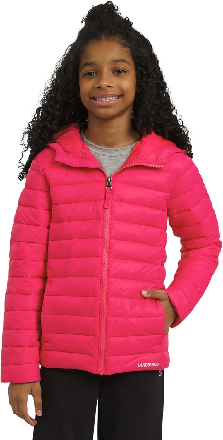 Lightweight Packable Insulated Puffer Jacket for Girls