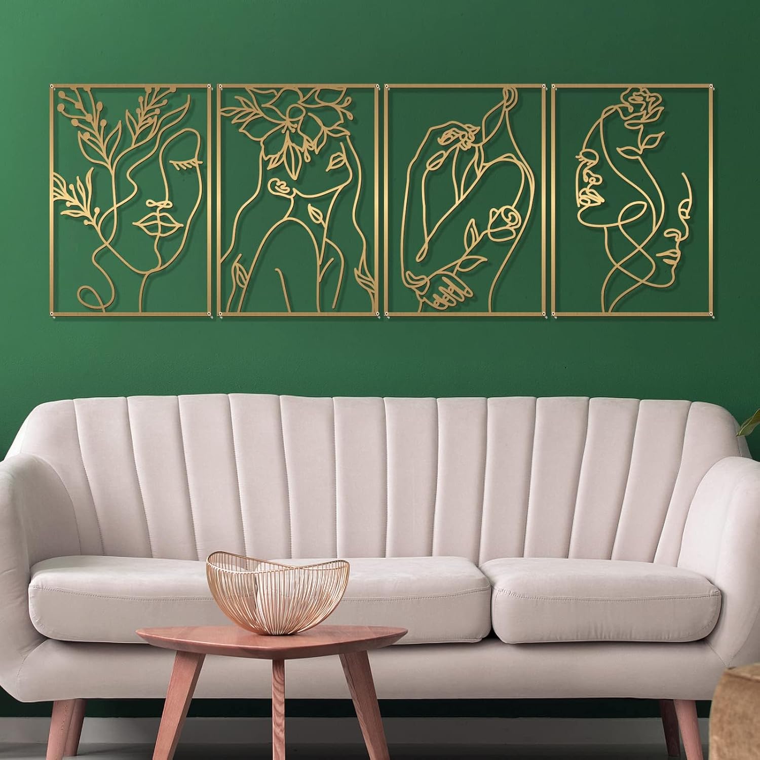 Glamativity Gold Wall Art Decor for Minimalist Home Style