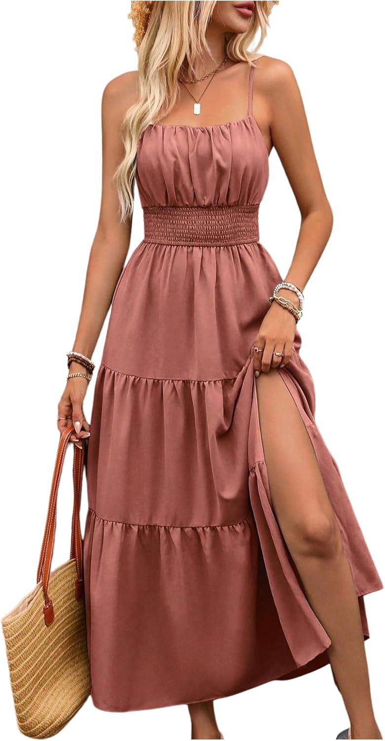 Women's Boho Maxi Dress for Wedding Guest and Summer Fun
