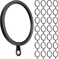 Meriville Oil-Rubbed Bronze 28 pcs 1.5in Curtain Rings - Durable