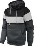 Men's Cozy Comfort Color Block Hoodie for Stylish Casual Wear