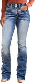 Flamingals Boot Cut Jeans High Waist Tummy Control - Stylish Stretch
