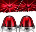 Partsam Red Glass Lens Watermelon Lights - Bright LED Marker