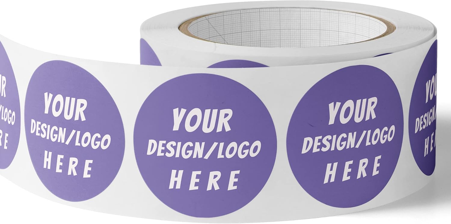 Custom Circle/Square BOPP Roll Labels for Business and Events