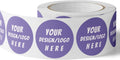150 Custom Circle Square BOPP Roll Labels - Personalized Stickers