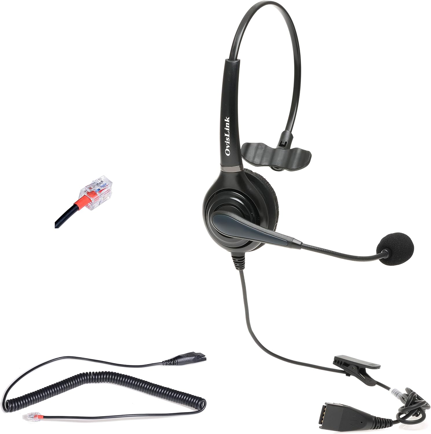 Zultys Phone Headset - Dual Ear Noise Canceling for Call Centers